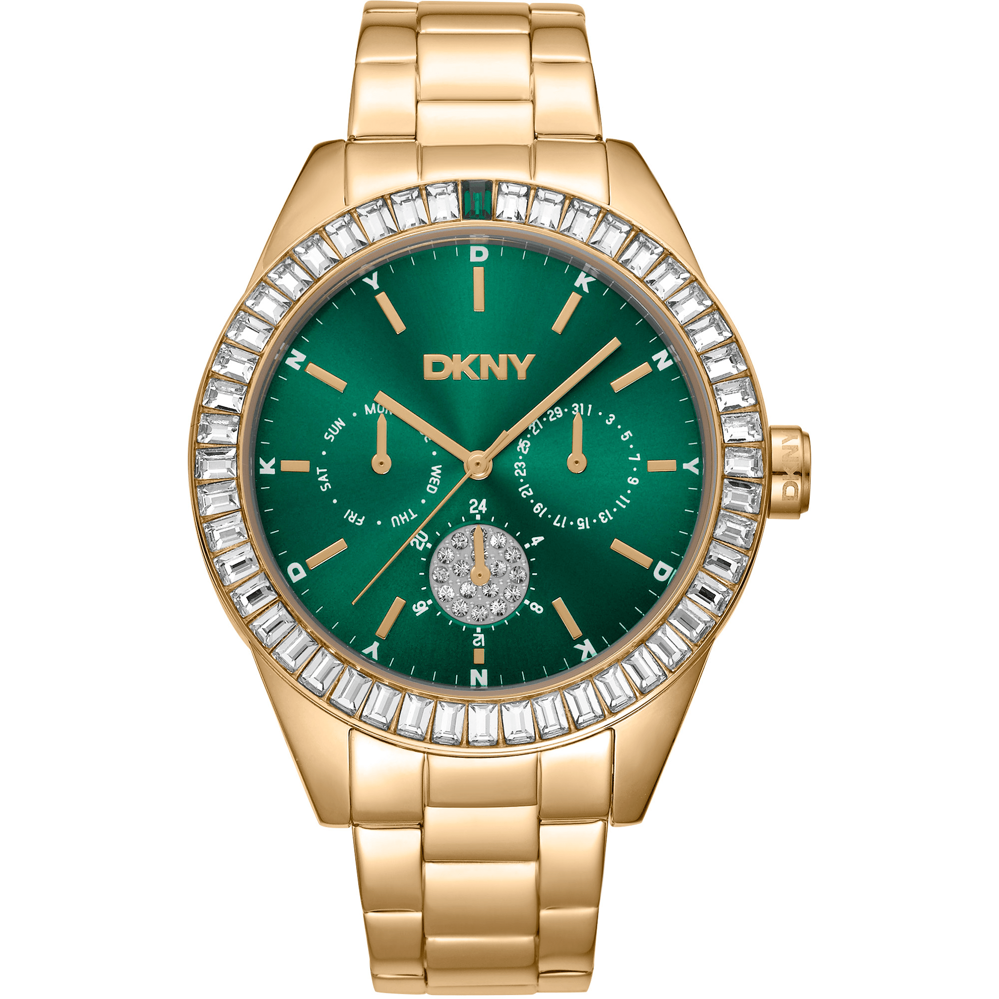 DKNY Dame Grøn Guld Ur DK1L027M0055 - Urma.dk