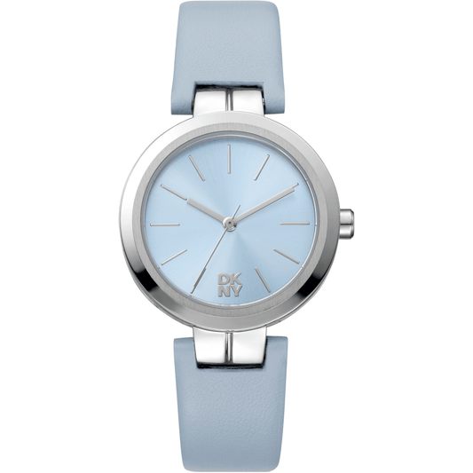 DKNY Dame Lyseblå Sølv Ur DK1L045L0015 - Urma.dk