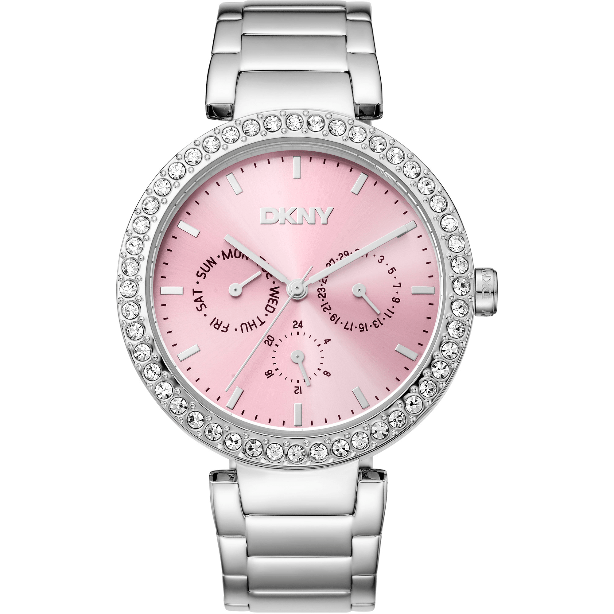 DKNY Dame Pink Sølv Ur DK1L044M0045 - Urma.dk