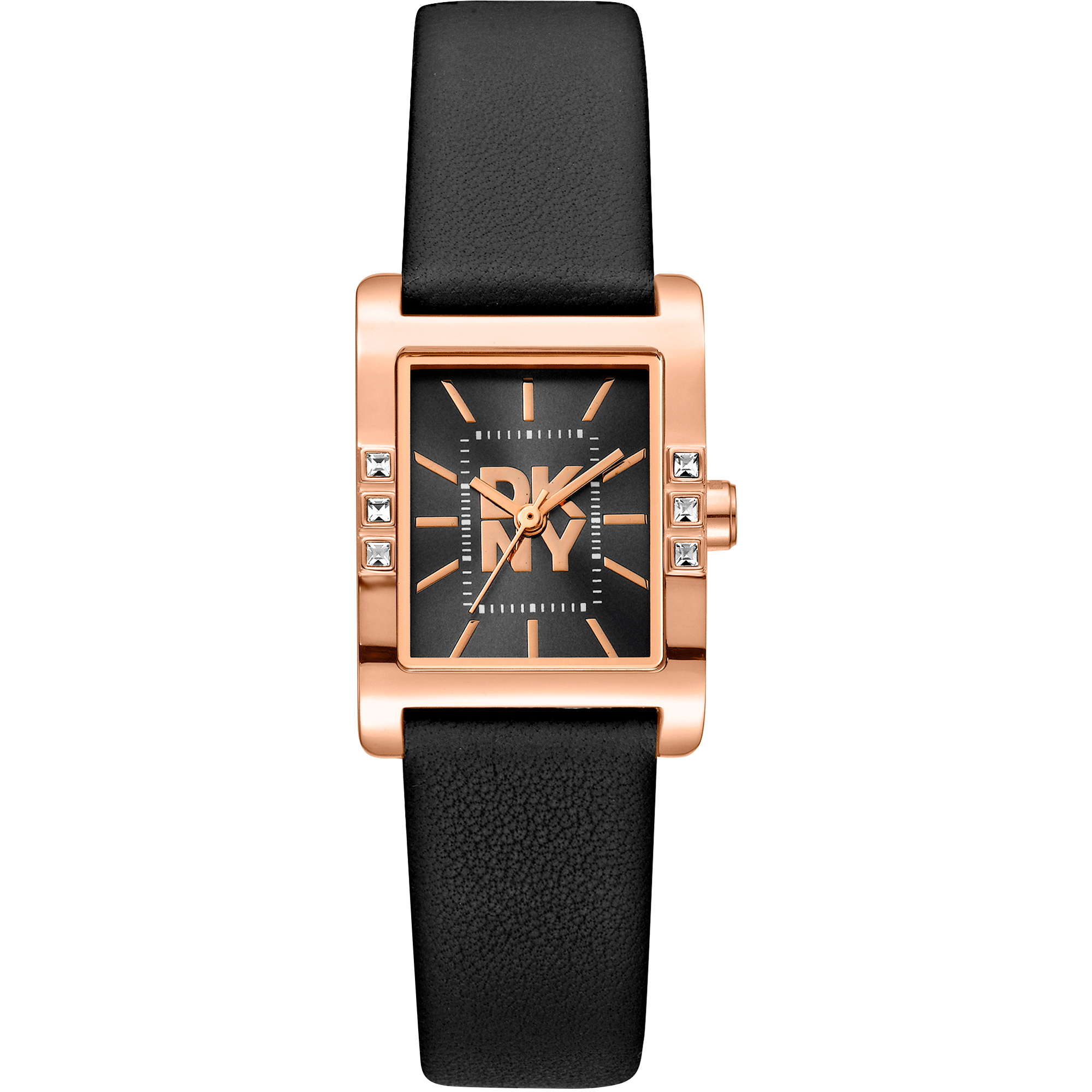 DKNY Dame Rosaguld Sort Ur DK1L008L0035 - Urma.dk