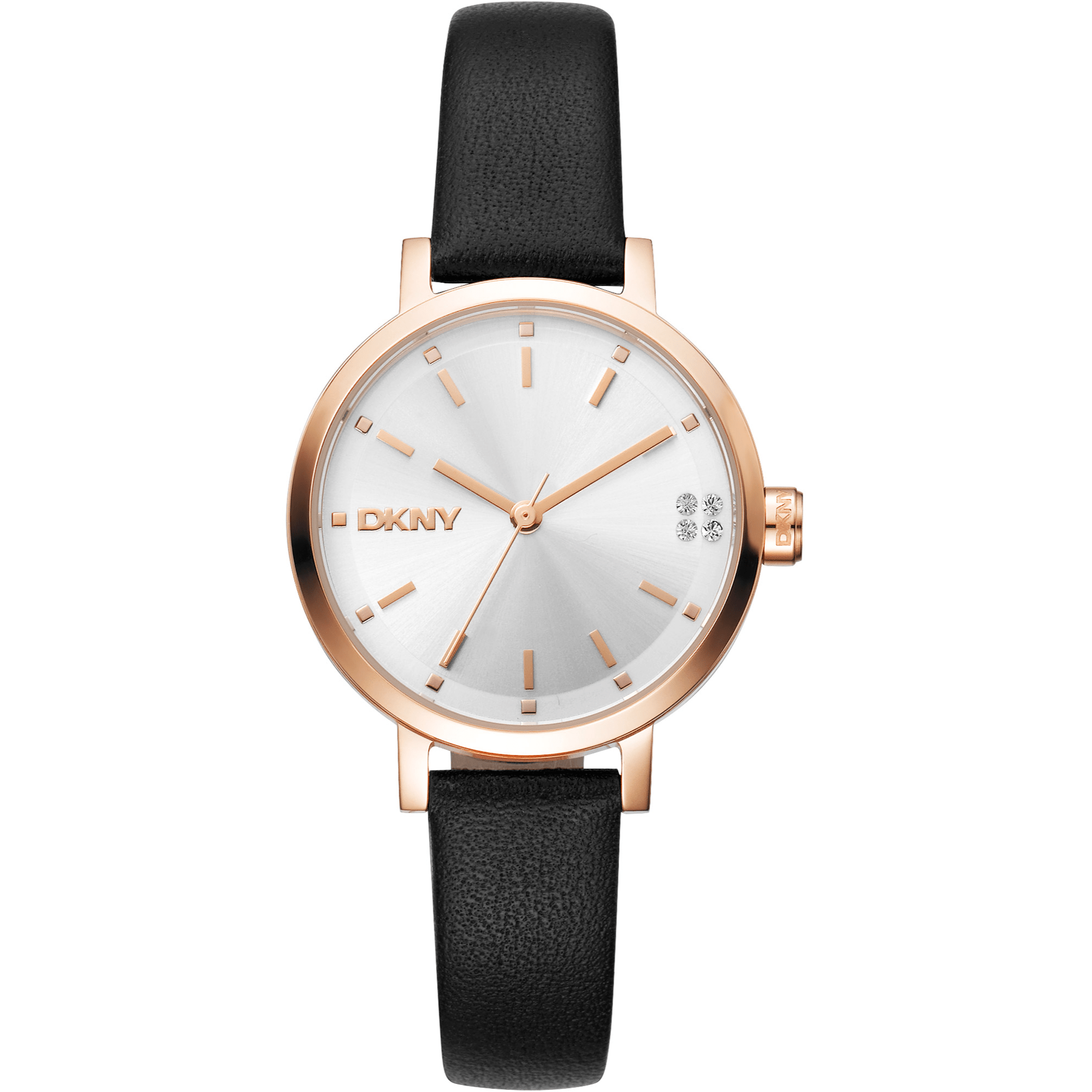 DKNY Dame Rose Gold Sort Ur DK1L038L0035 - Urma.dk