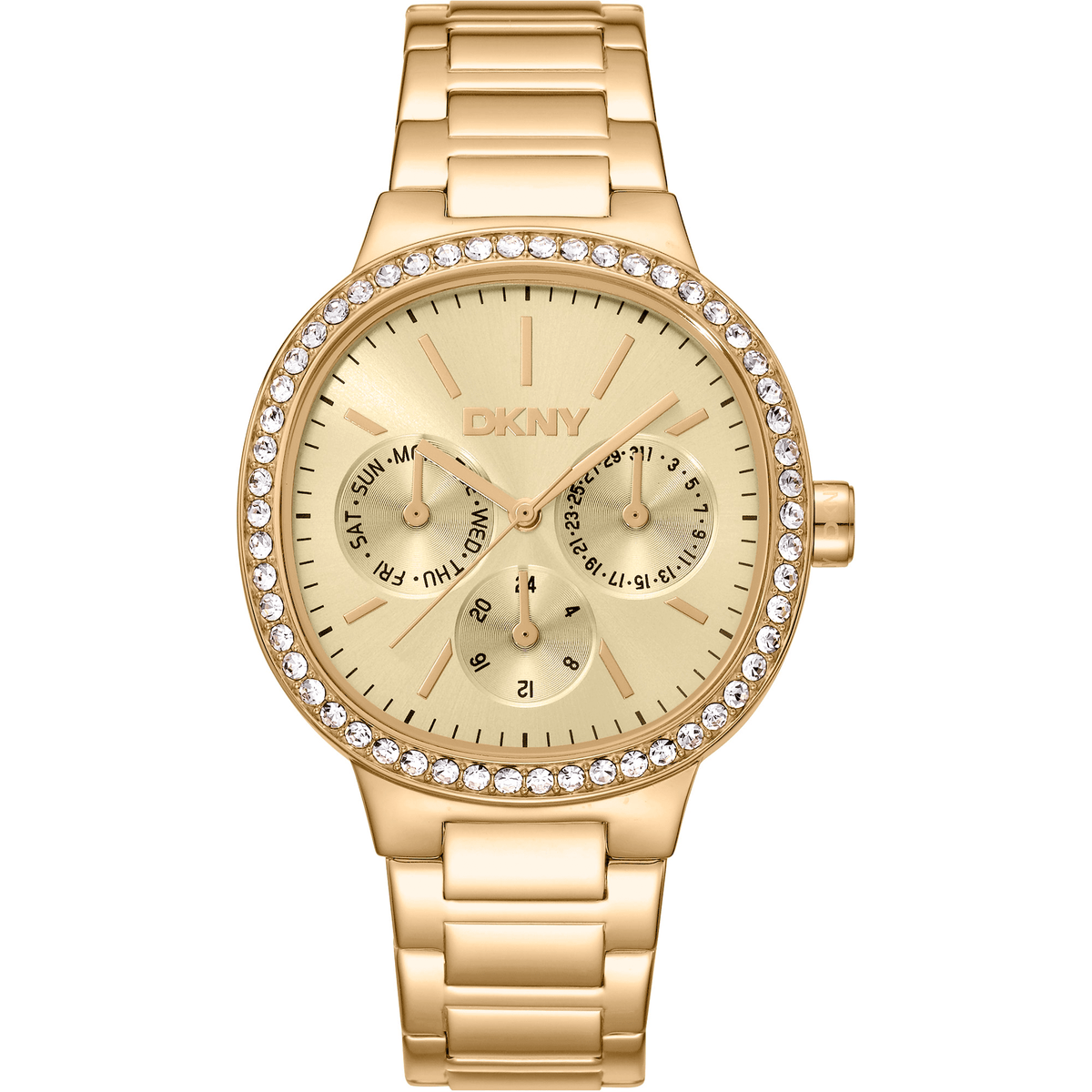 DKNY Dame Rustfrit Stål Guld Champagne Ur DK1L084M0065 - Urma.dk