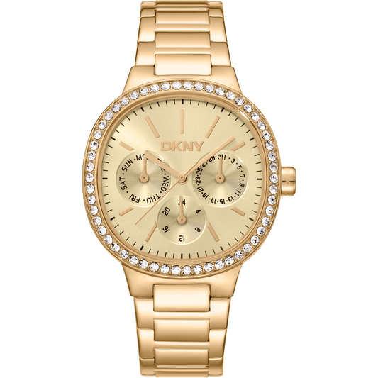 DKNY Dame Rustfrit Stål Guld Champagne Ur DK1L084M0065 - Urma.dk