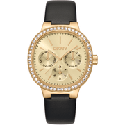 DKNY Dame Rustfrit Stål Guld Sort Ur DK1L084L0025 - Urma.dk