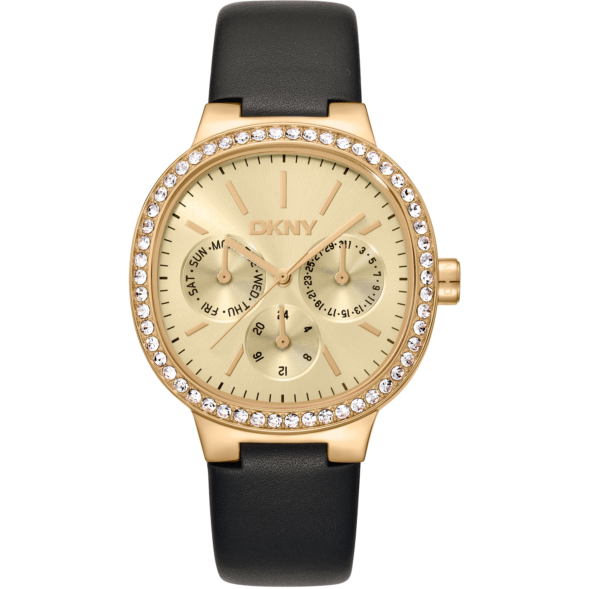 DKNY Dame Rustfrit Stål Guld Sort Ur DK1L084L0025 - Urma.dk