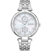 DKNY Dame Rustfrit Stål Sølv Hvid Ur DK1L066M0045 - Urma.dk