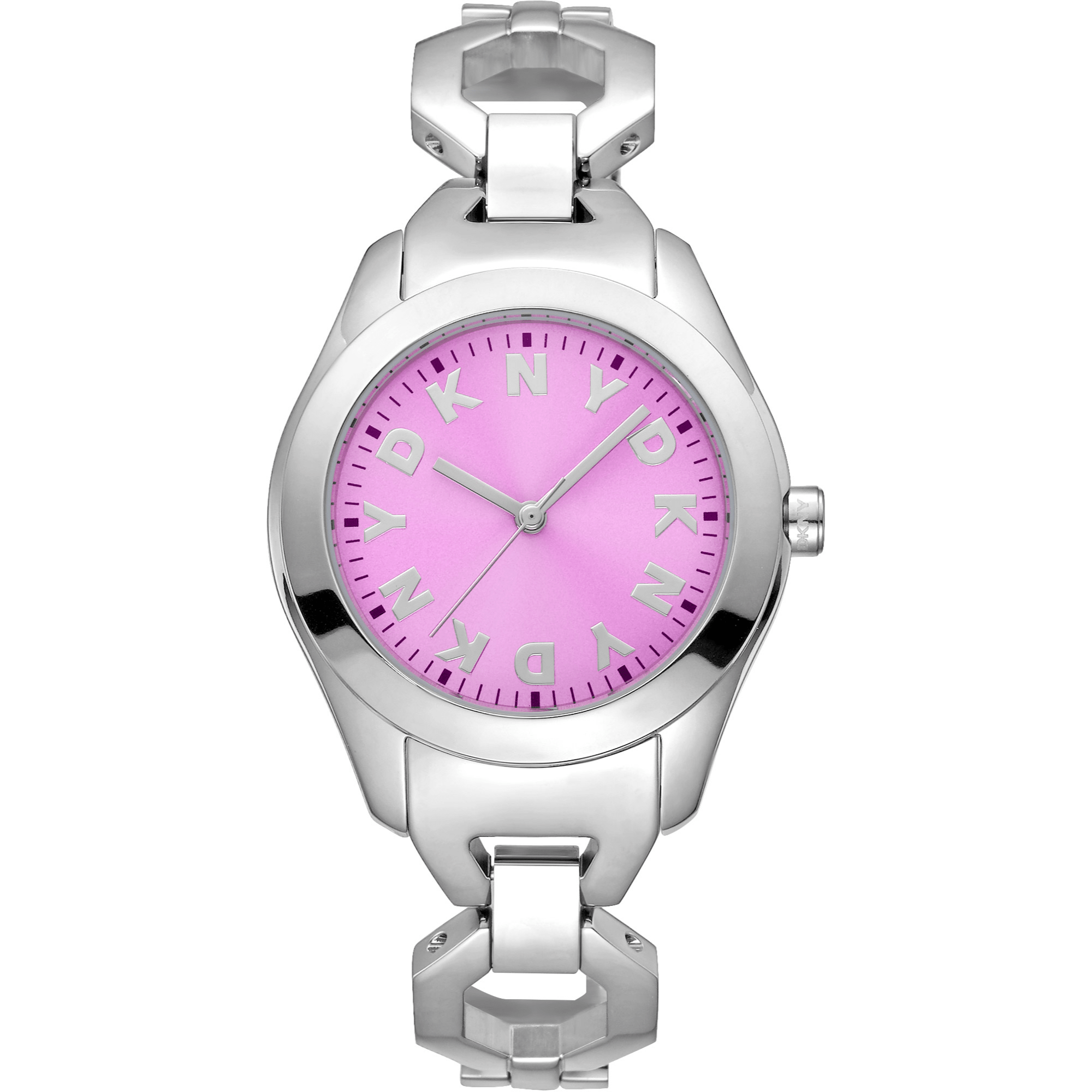 DKNY Dame Rustfrit Stål Sølv Pink Ur DK1L074M0015 - Urma.dk