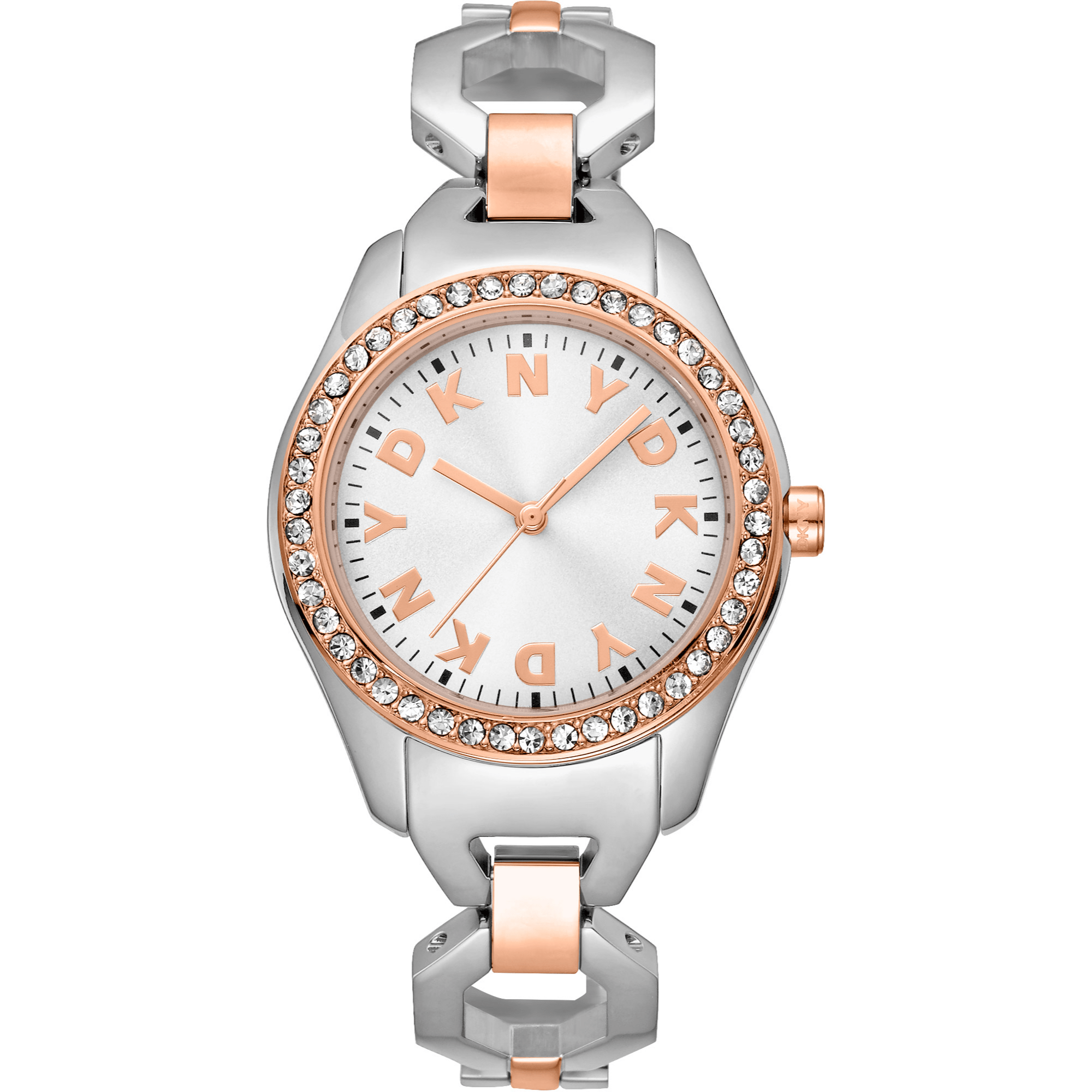 DKNY Dame Rustfrit Stål Sølv Rosaguld Ur DK1L075M0035 - Urma.dk