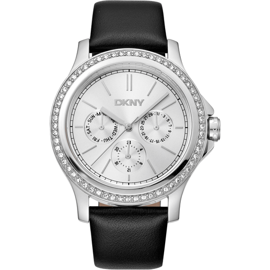 DKNY Dame Rustfrit Stål Sølv Sort Ur DK1L064L0015 - Urma.dk