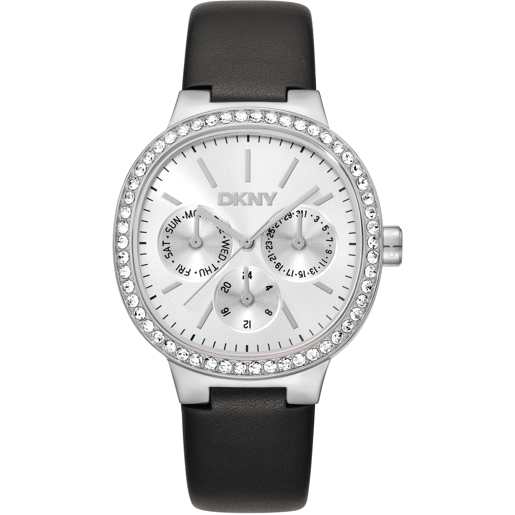 DKNY Dame Rustfrit Stål Sølv Sort Ur DK1L084L0015 - Urma.dk