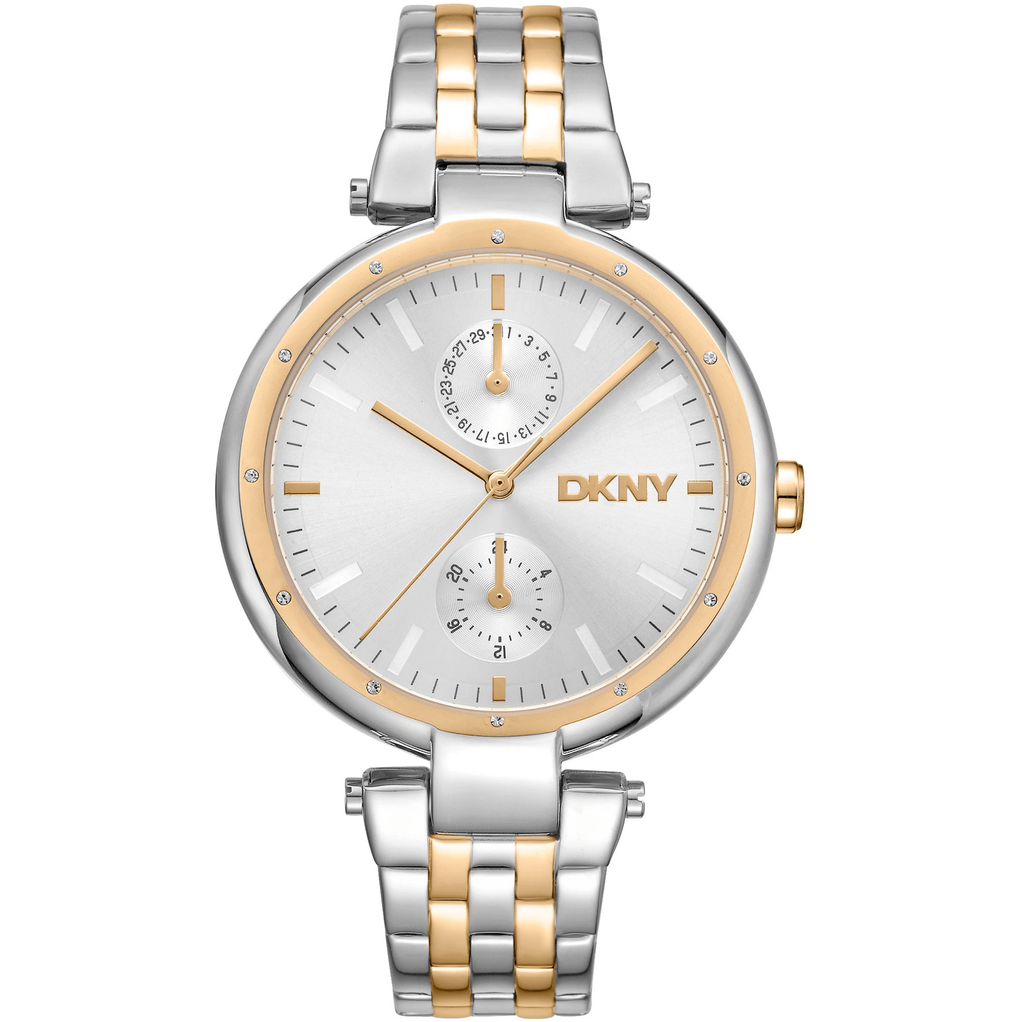 DKNY Dame Rustfrit Stål Sølv/Guldfarvet Ur DK1L066M0085 - Urma.dk