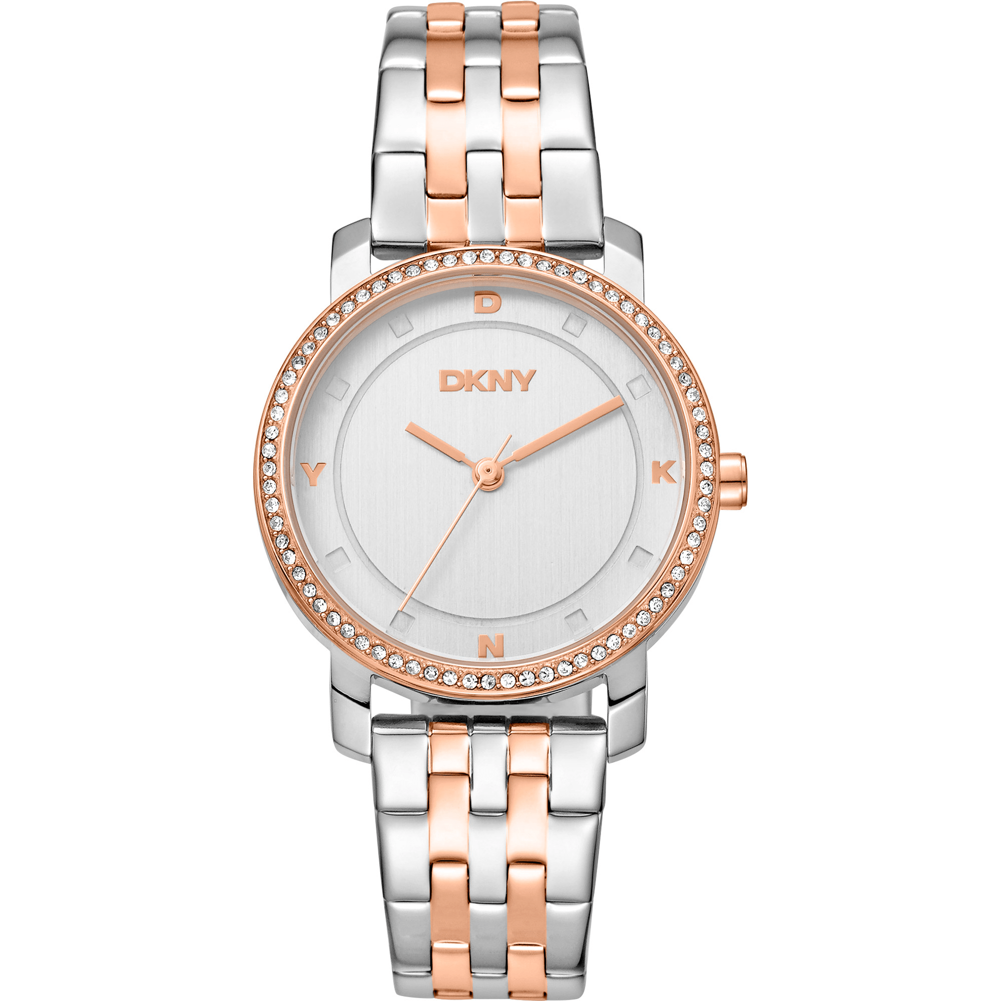 DKNY Dame Rustfrit Stål Sølv/Rosaguld Sølv Ur DK1L065M0085 - Urma.dk