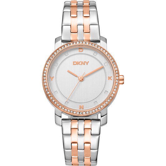 DKNY Dame Rustfrit Stål Sølv/Rosaguld Sølv Ur DK1L065M0085 - Urma.dk