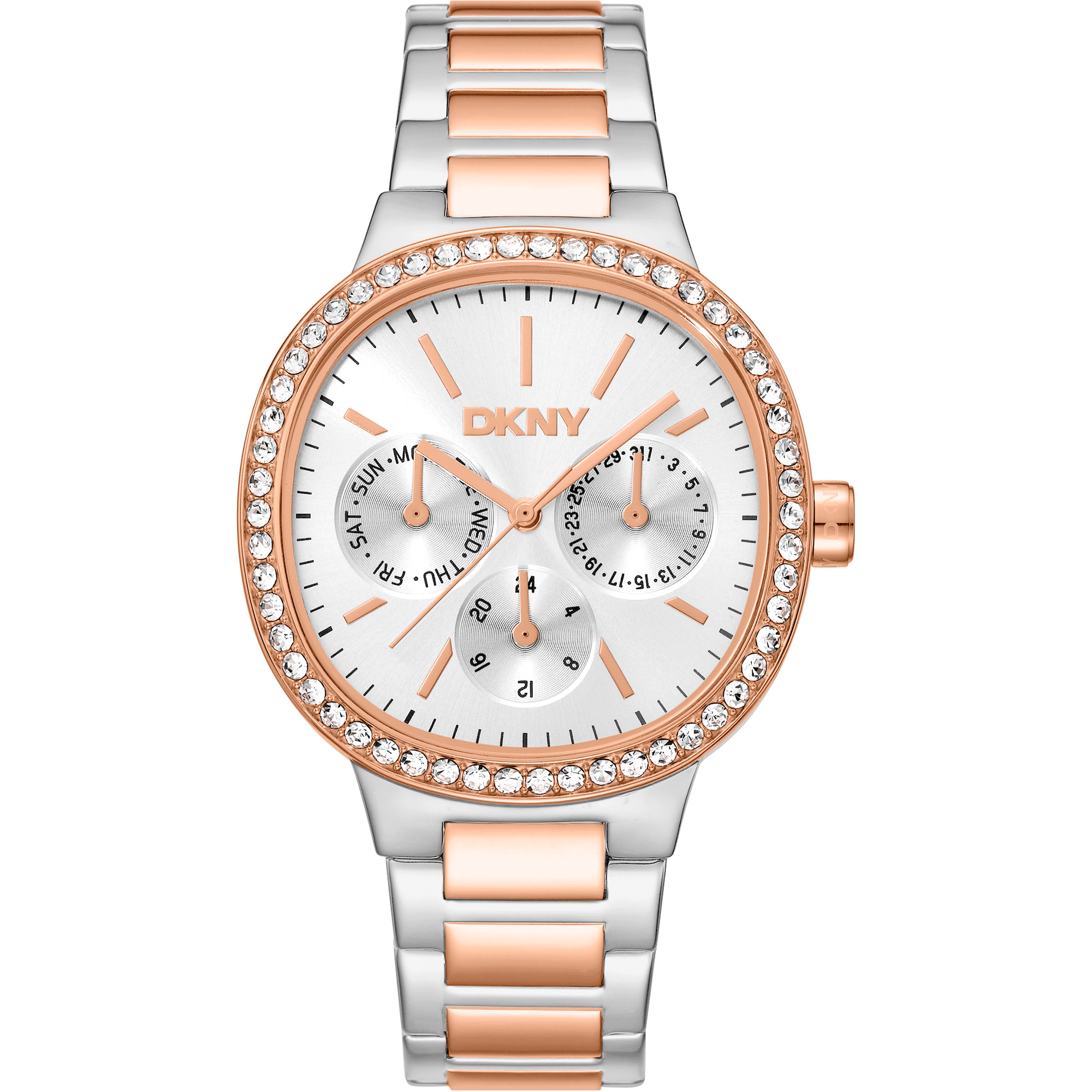 DKNY Dame Rustfrit Stål Sølv/Rosaguld Ur DK1L084M0095 - Urma.dk