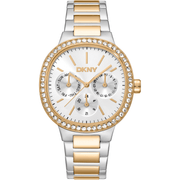 DKNY Dame Rustfrit Stål Sølv/Tofarvet Guld Ur DK1L084M0085 - Urma.dk