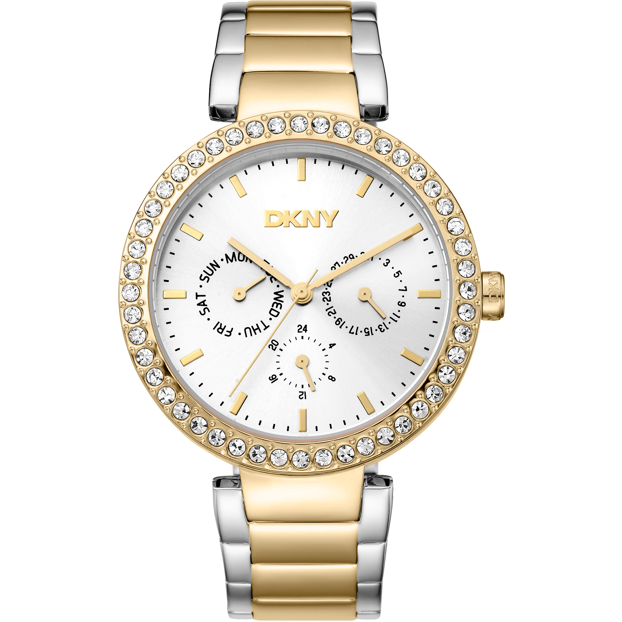 DKNY Dame Sølv Guld Ur DK1L044M0075 - Urma.dk