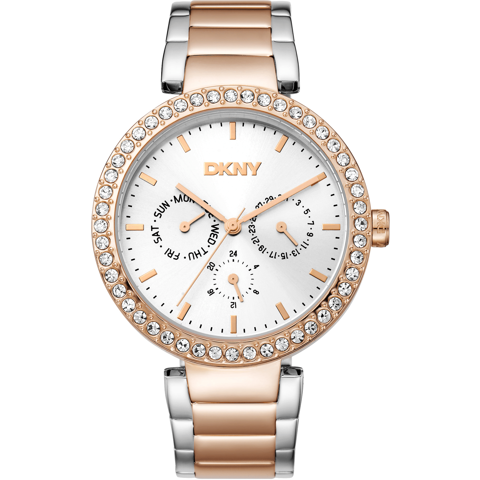 DKNY Dame Sølv Rose Gold Ur DK1L044M0095 - Urma.dk
