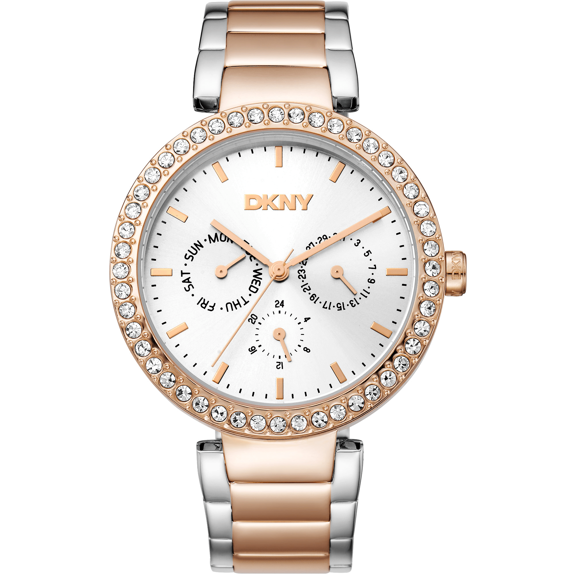 DKNY Dame Sølv Rose Gold Ur DK1L044M0095 - Urma.dk