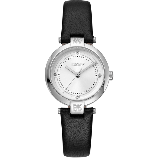 DKNY Dame Sølv Sort Ur DK1L043L0015 - Urma.dk