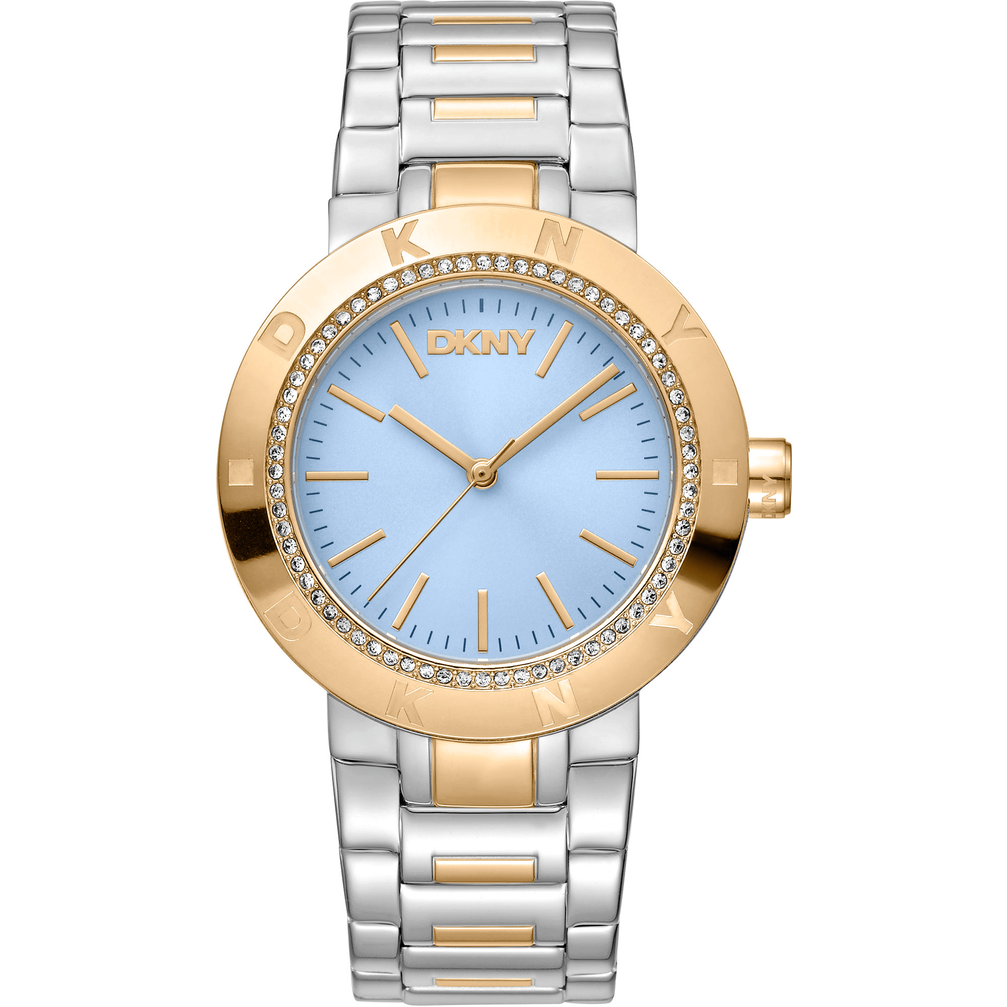 DKNY Dame Sølv/Guld Blå Ur DK1L023M0065 - Urma.dk