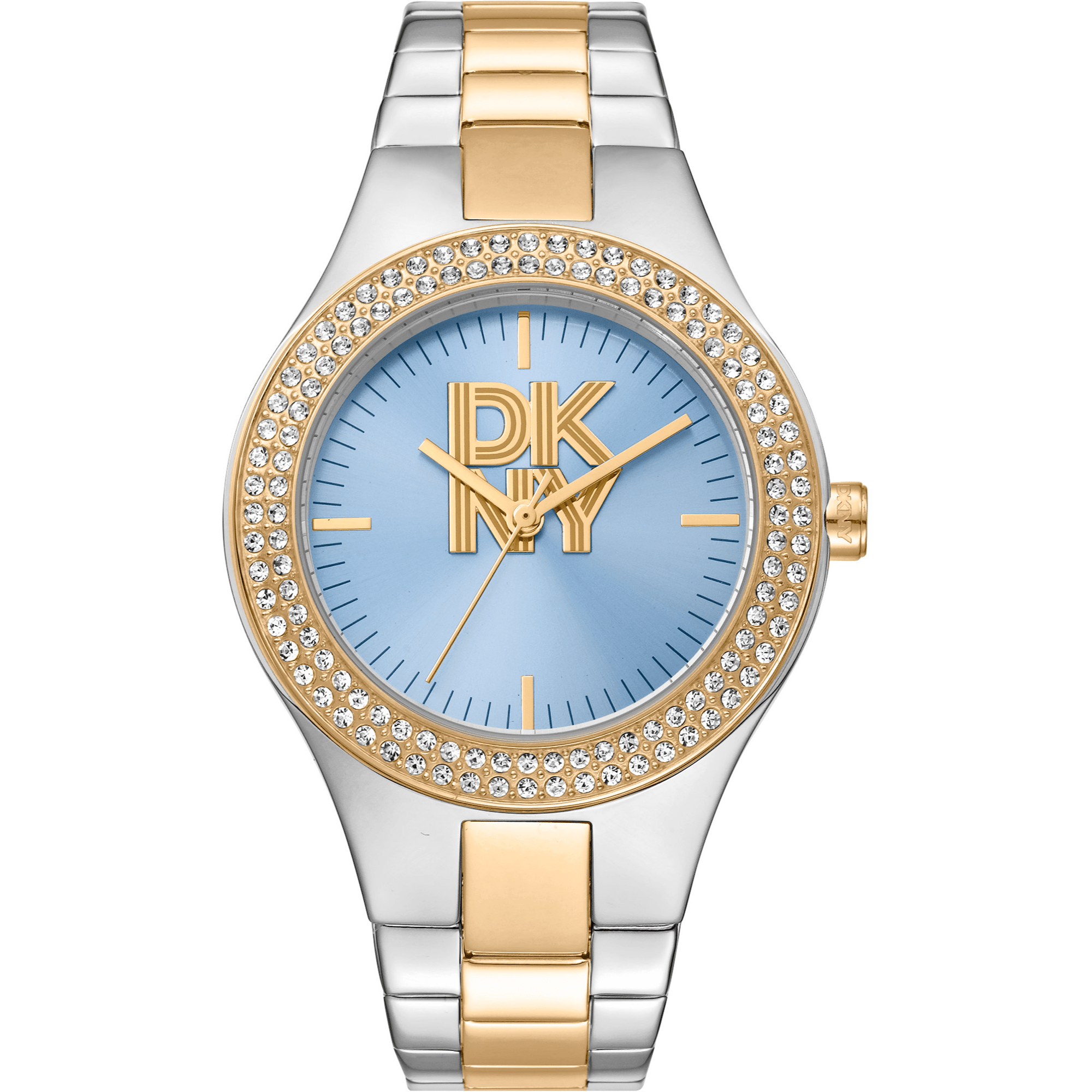 DKNY Dame Sølv/Guld Blå Ur DK1L025M0085 - Urma.dk