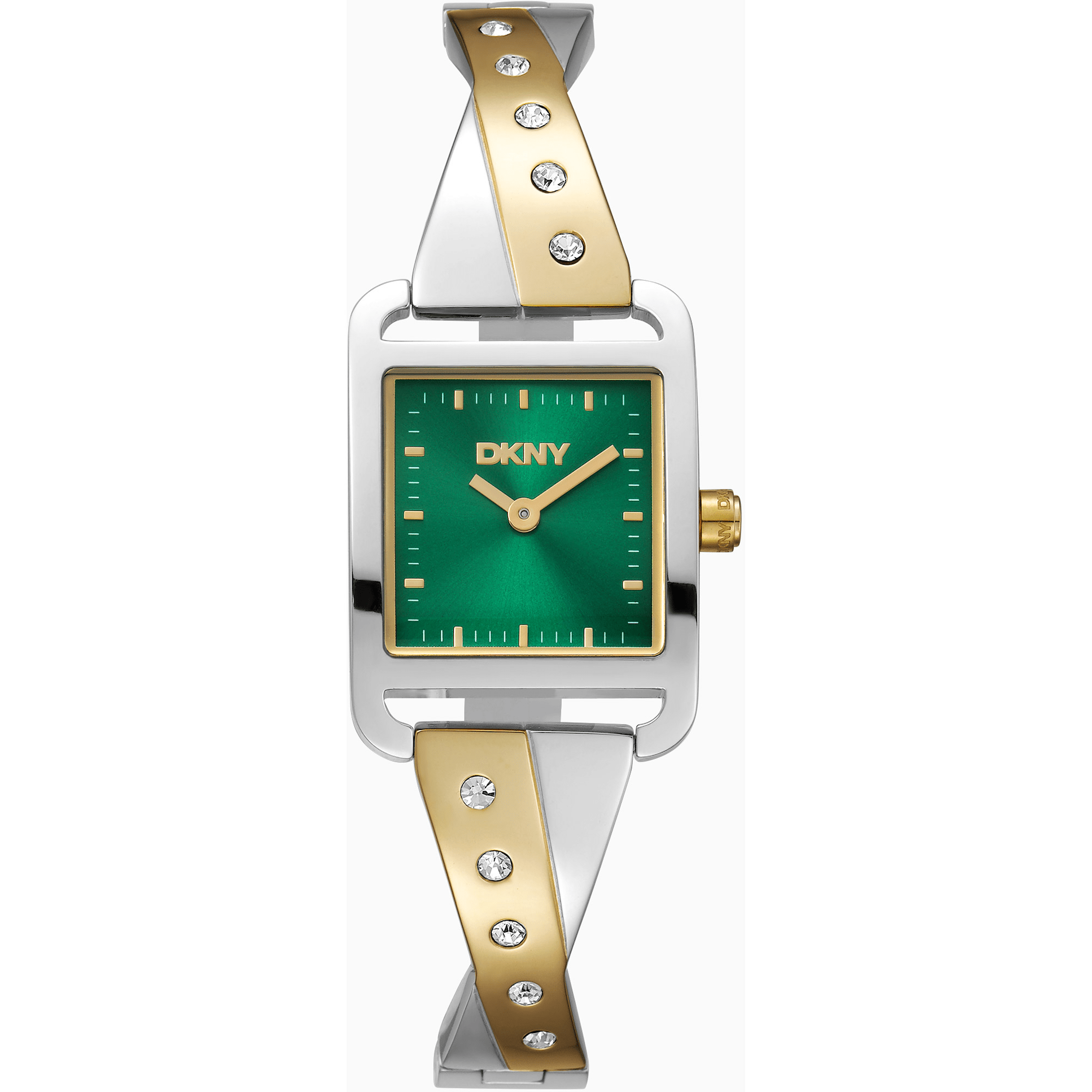 DKNY Dame Sølv/Guld Grøn Ur DK1L005M0045 - Urma.dk