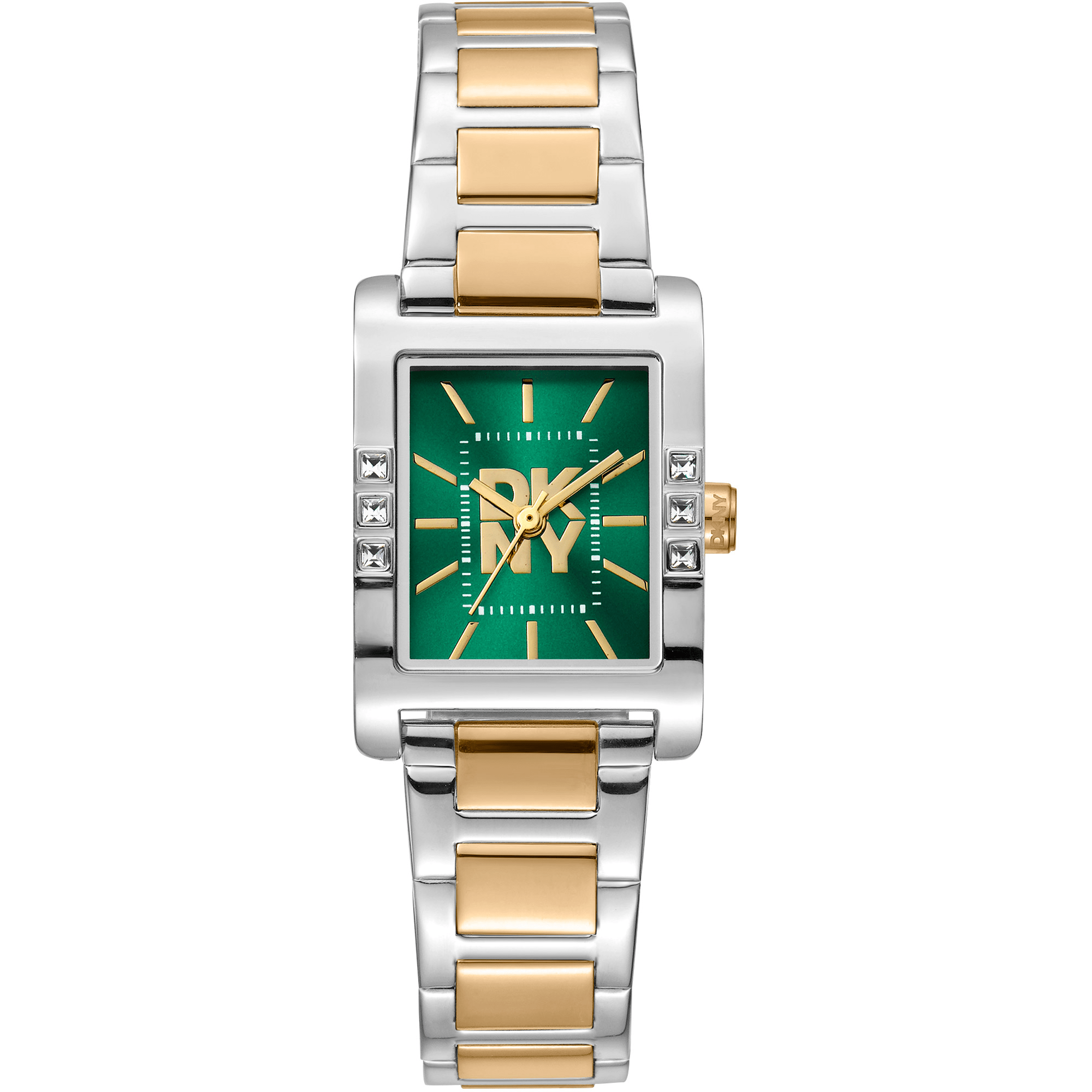 DKNY Dame Sølv/Guld Grøn Ur DK1L008M0085 - Urma.dk