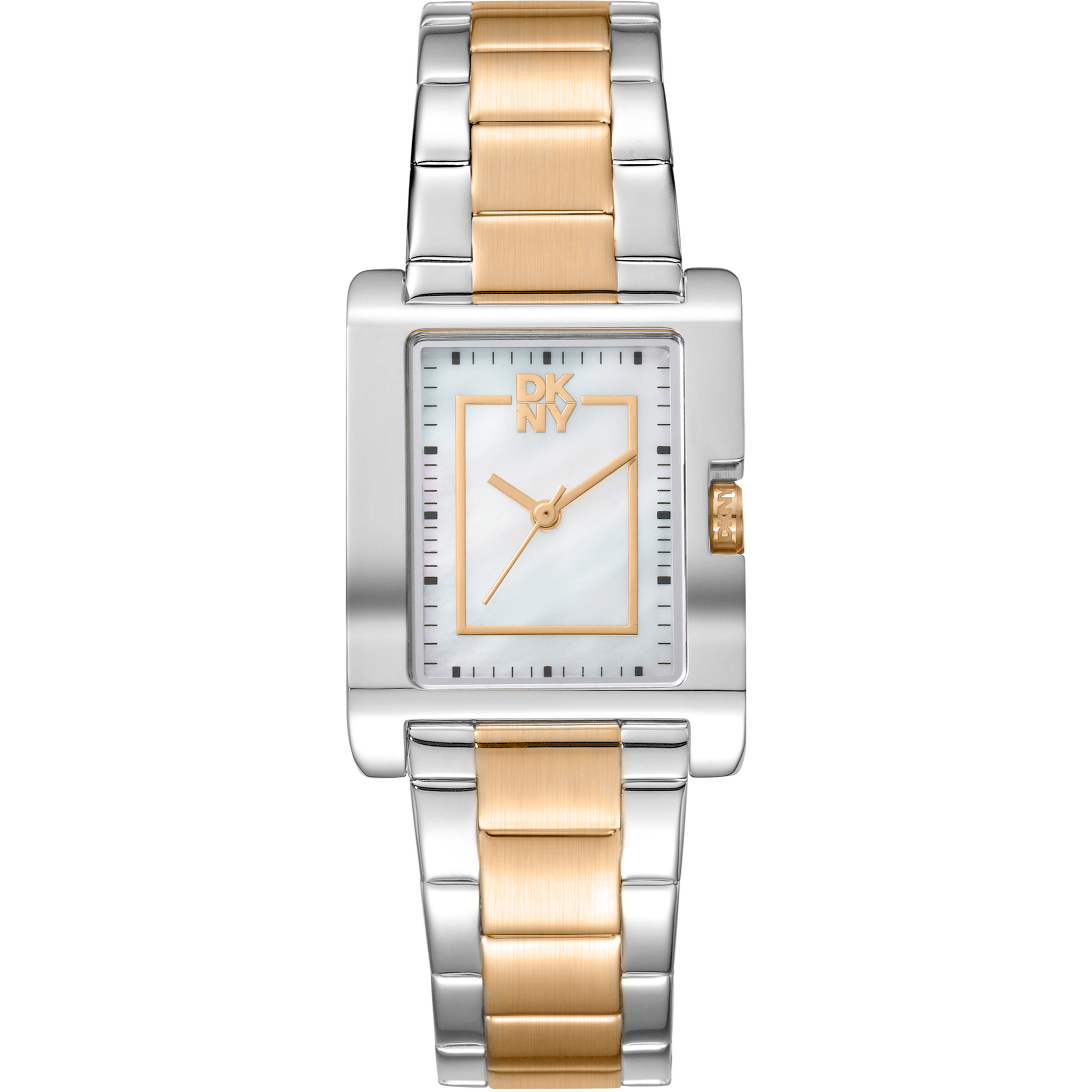 DKNY Dame Sølv/Guld Hvid Ur DK1L007M0085 - Urma.dk