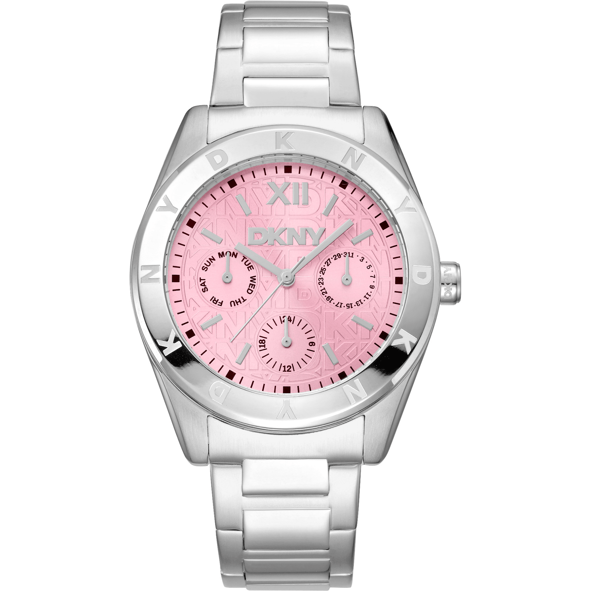 DKNY Dame Sølv/Pink Ur DK1L015M0015 - Urma.dk