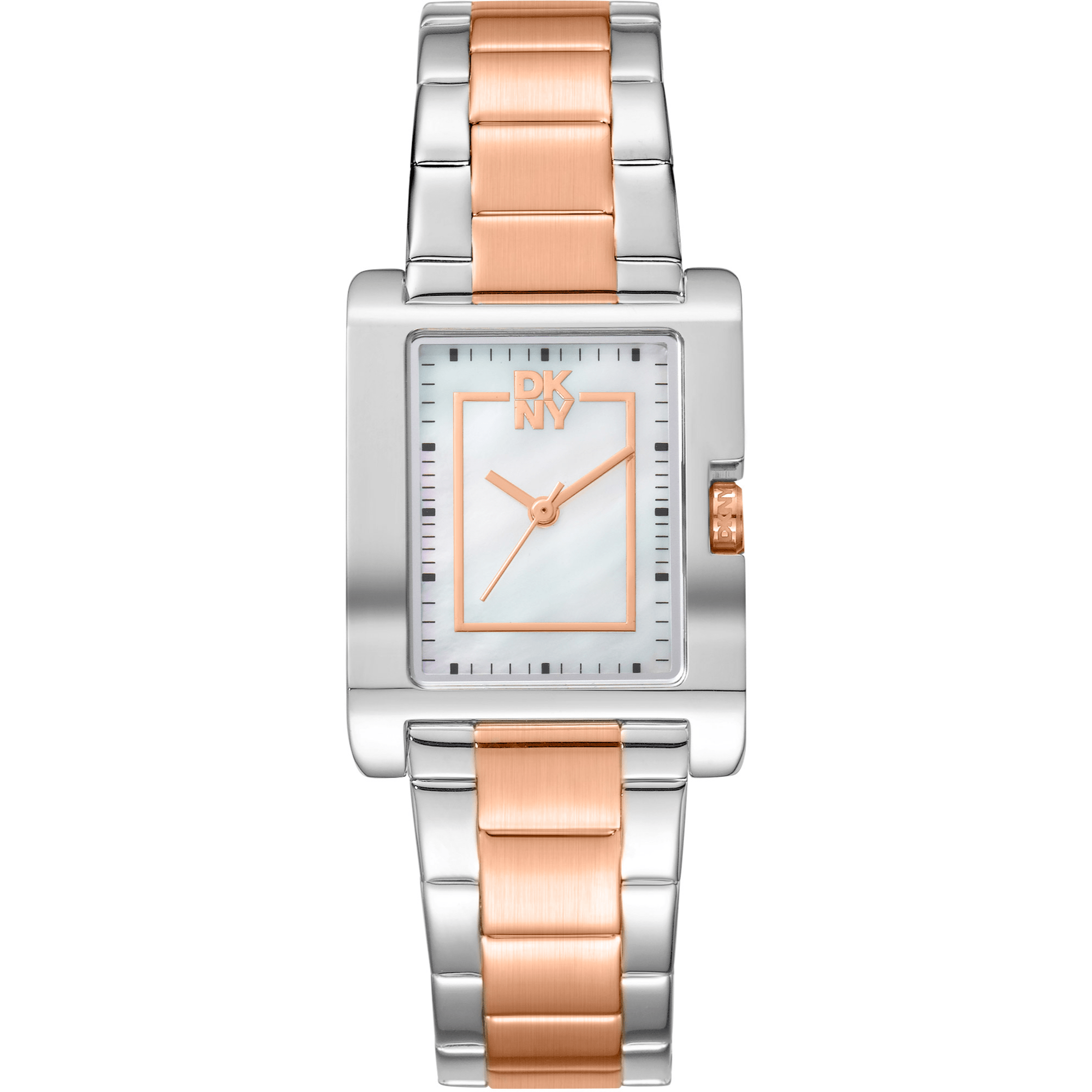 DKNY Dame Sølv/Rosaguld Hvid Ur DK1L007M0105 - Urma.dk