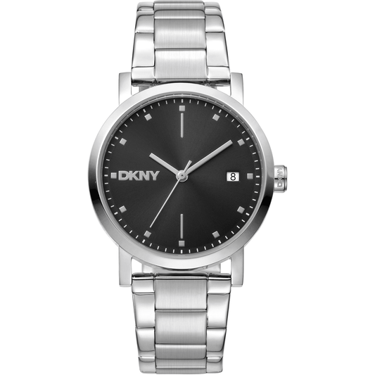 DKNY Dame Sølv/Sort Ur DK1L036M0055 - Urma.dk