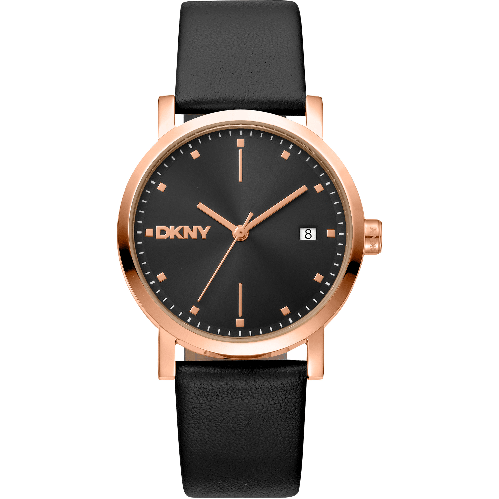DKNY Dame Sort/Rose Gold Ur DK1L036L0035 - Urma.dk
