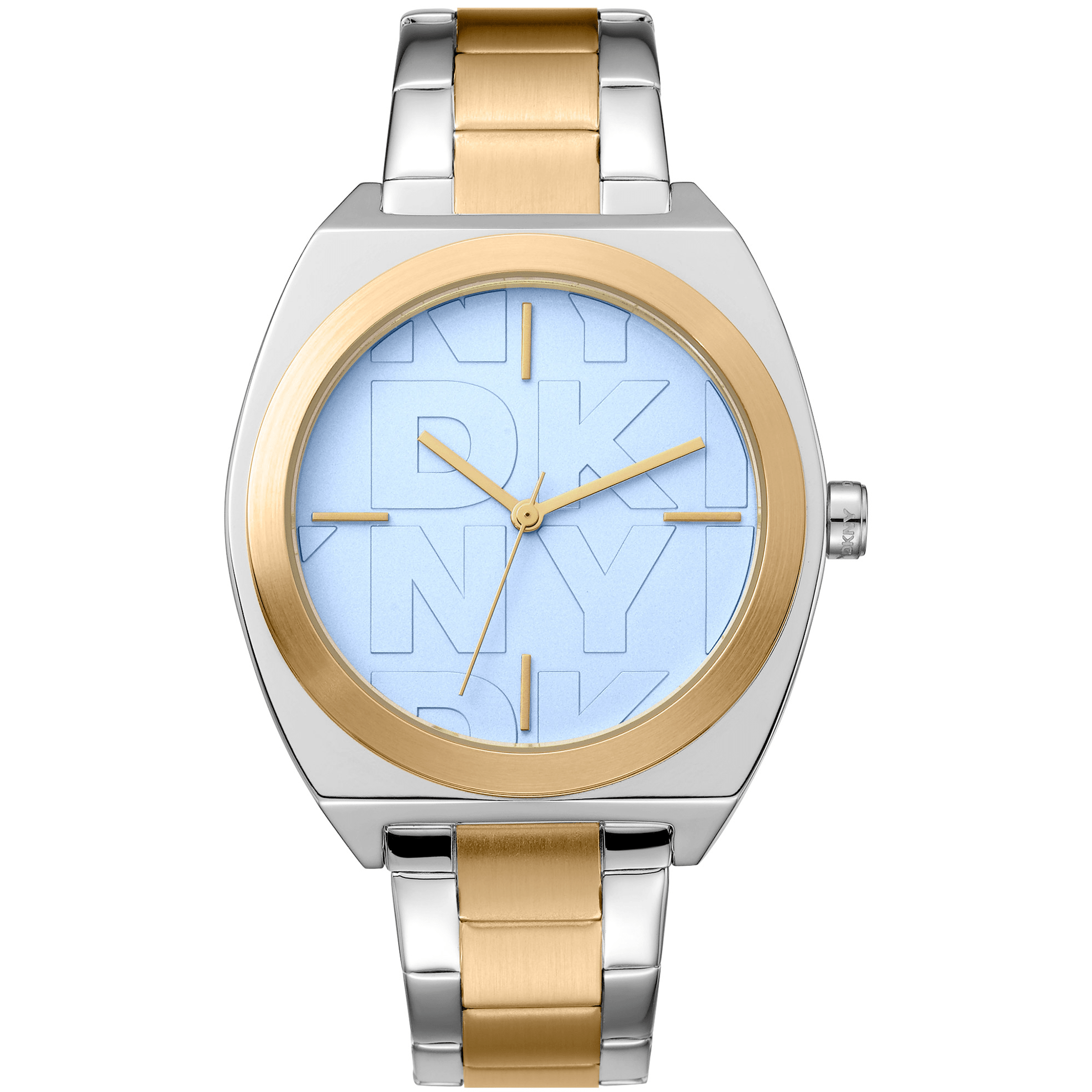 DKNY Dame To - tone Sølv Guld Blå Ur DK1L039M0055 - Urma.dk