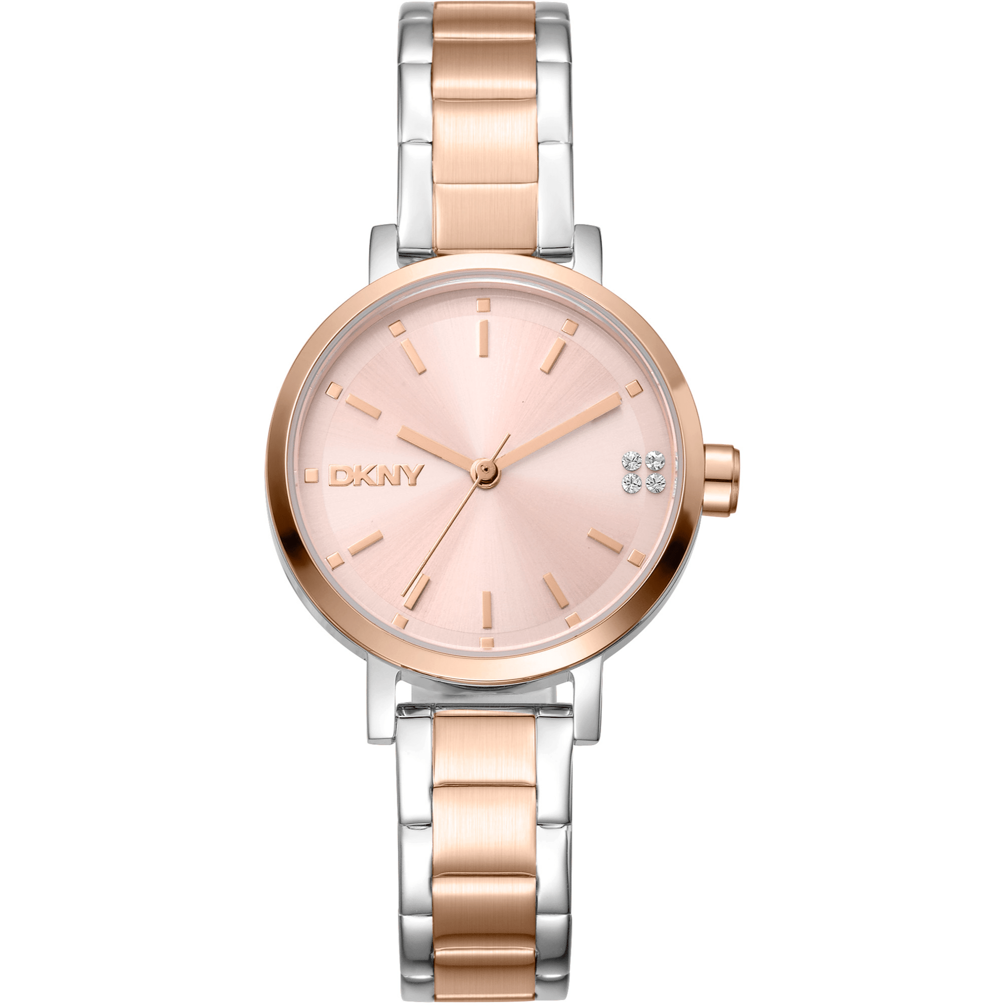 DKNY Dame To - tone Sølv Rosaguld Ur DK1L038M0095 - Urma.dk