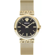 Versace Dame Rustfrit Stål Guld Sort Ur VETCA0724