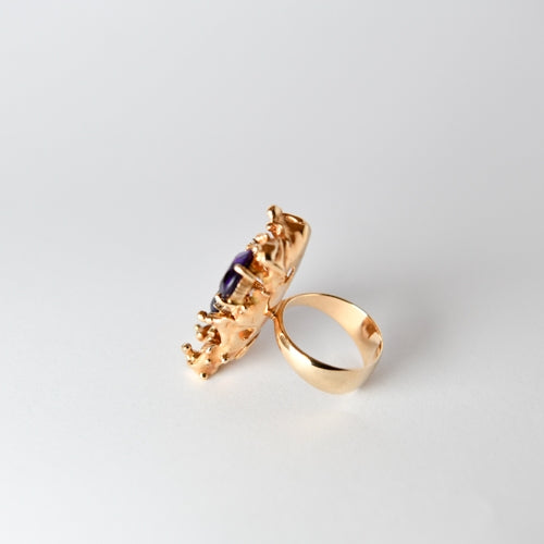 14 karat guldring med diamanter designet af John Rørvig