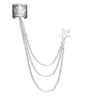 Ear cuff med kæder og sølvstjerne