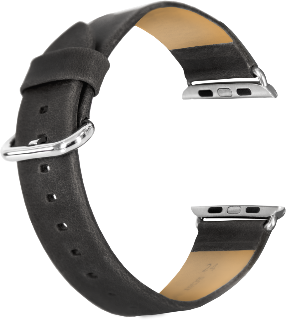 Sort læderrem til iWatch.