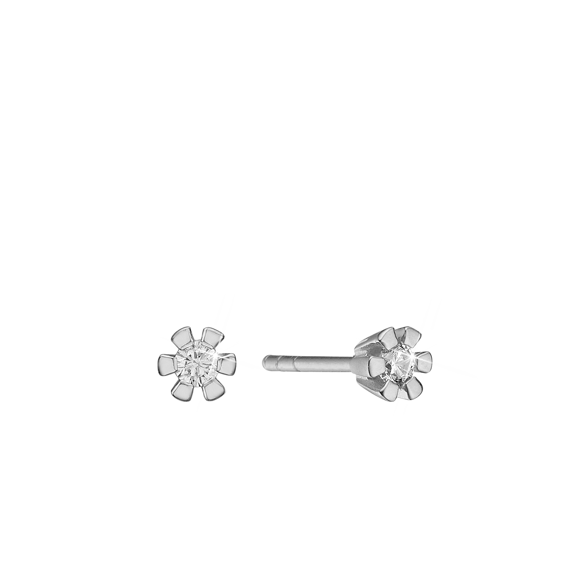 ETERNITY 14KT HV. ØRESTIK 2X0,20CT WSI