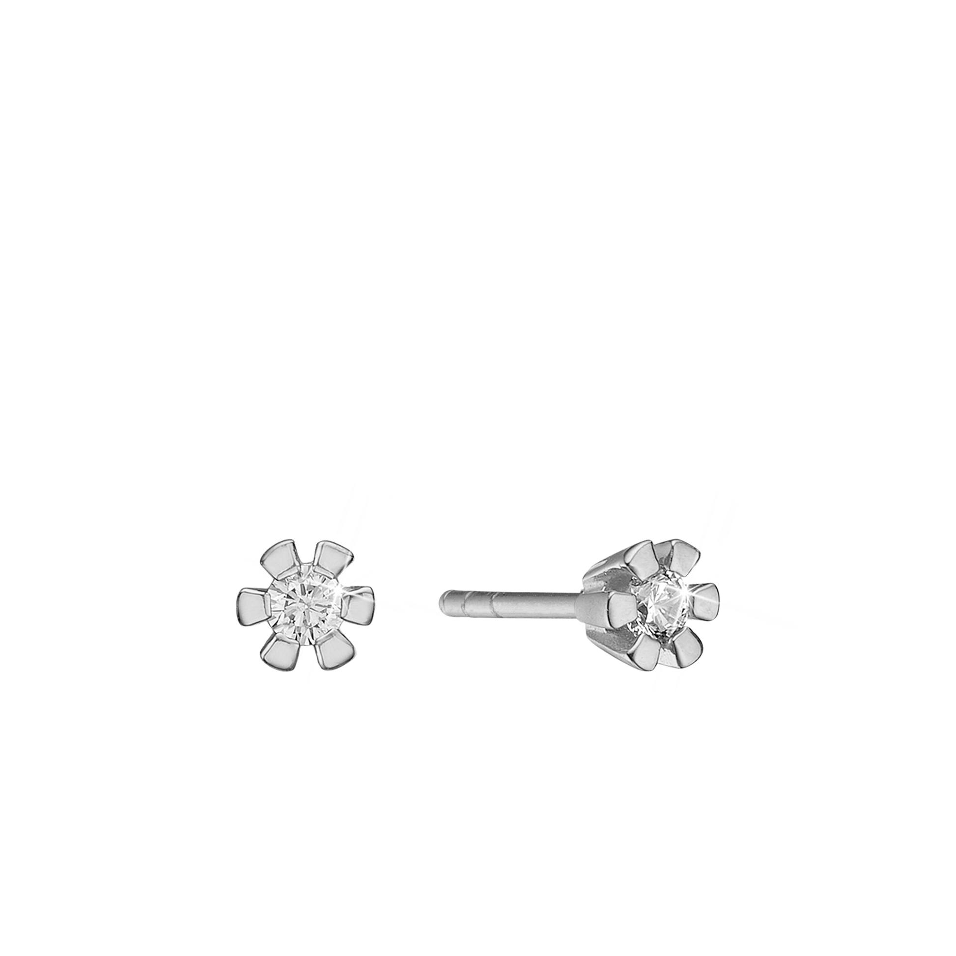 ETERNITY 14KT HV. ØRESTIK 2X0,25CT WSI