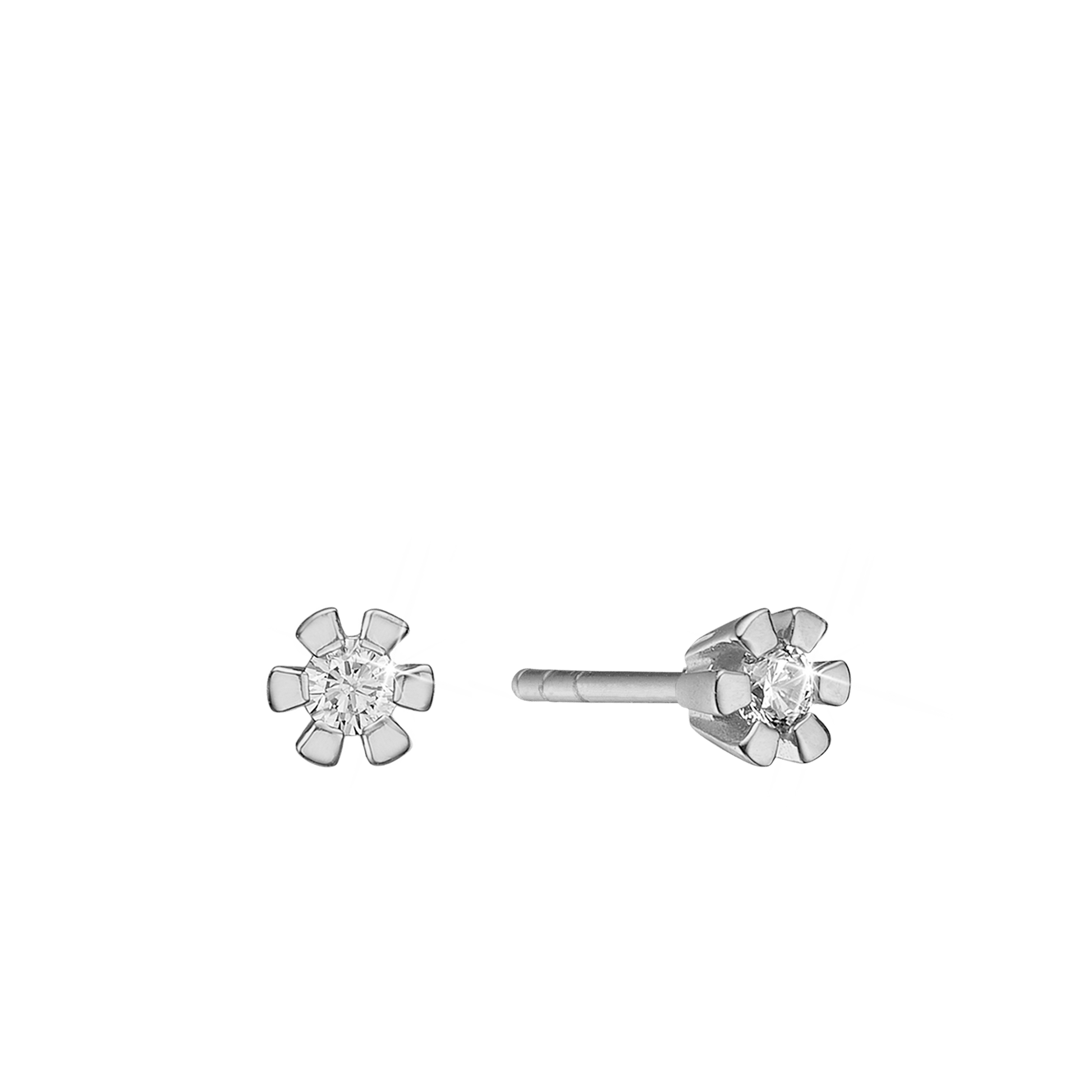 ETERNITY 14KT HV. ØRESTIK 2X0,30CT WSI