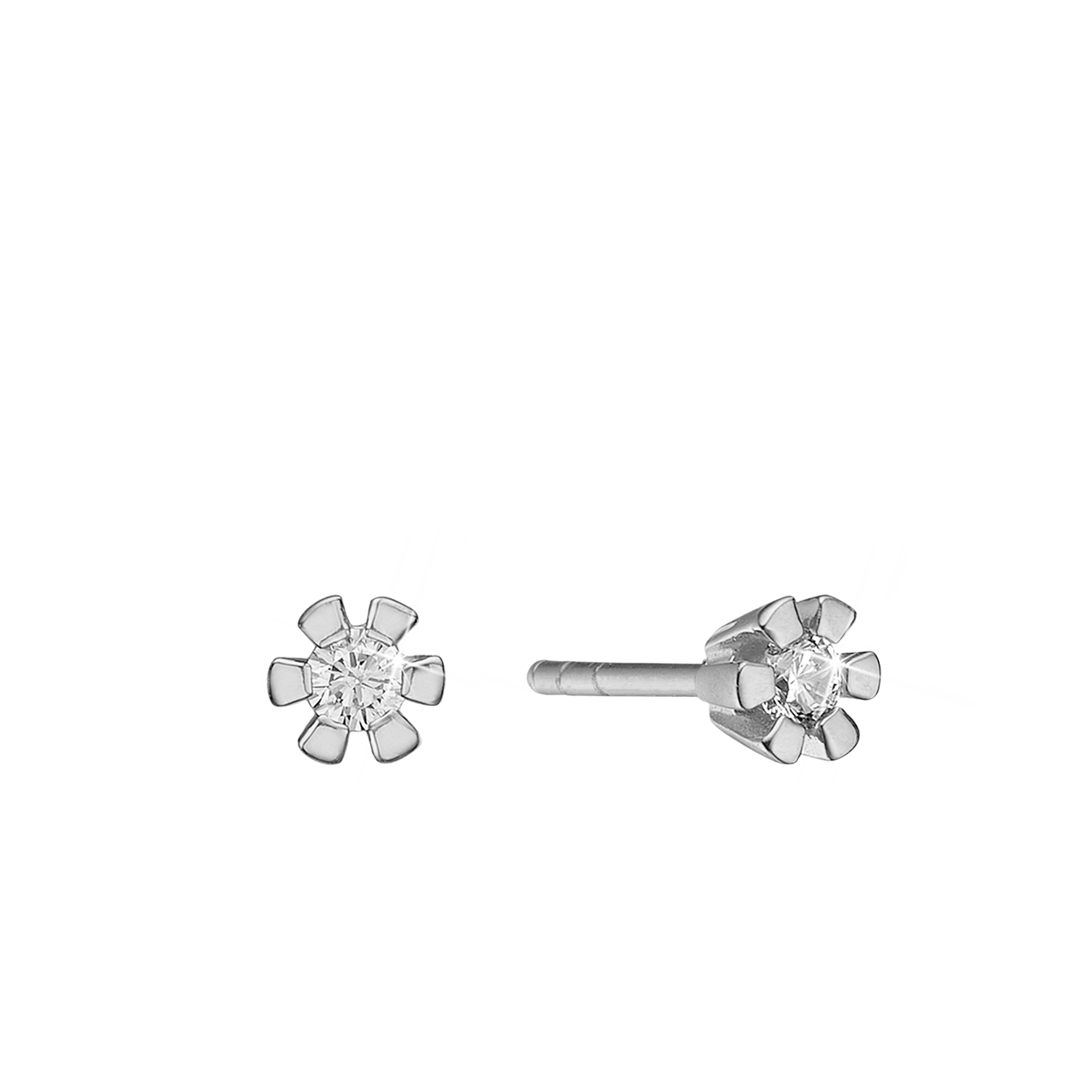 ETERNITY 14KT HV. ØRESTIK 2X0,35CT WSI