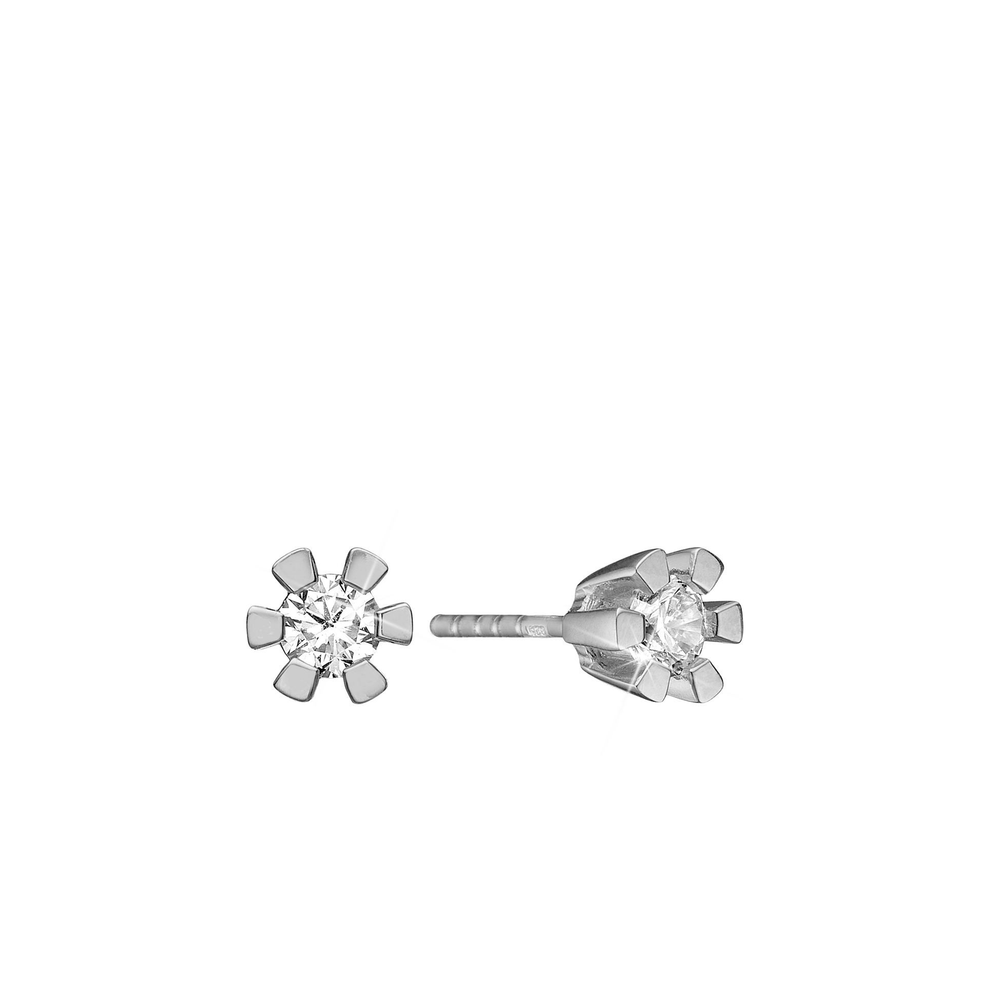 ETERNITY 14KT HV. ØRESTIK 2X0,40CT WSI