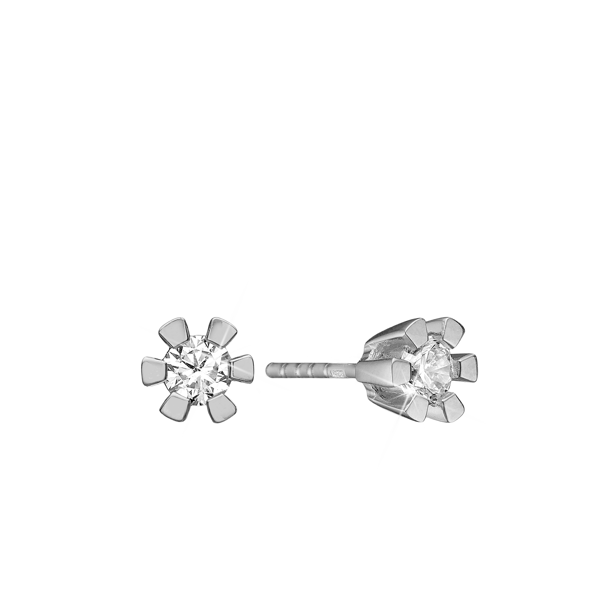 ETERNITY 14KT HV. ØRESTIK 2X0,50CT WSI