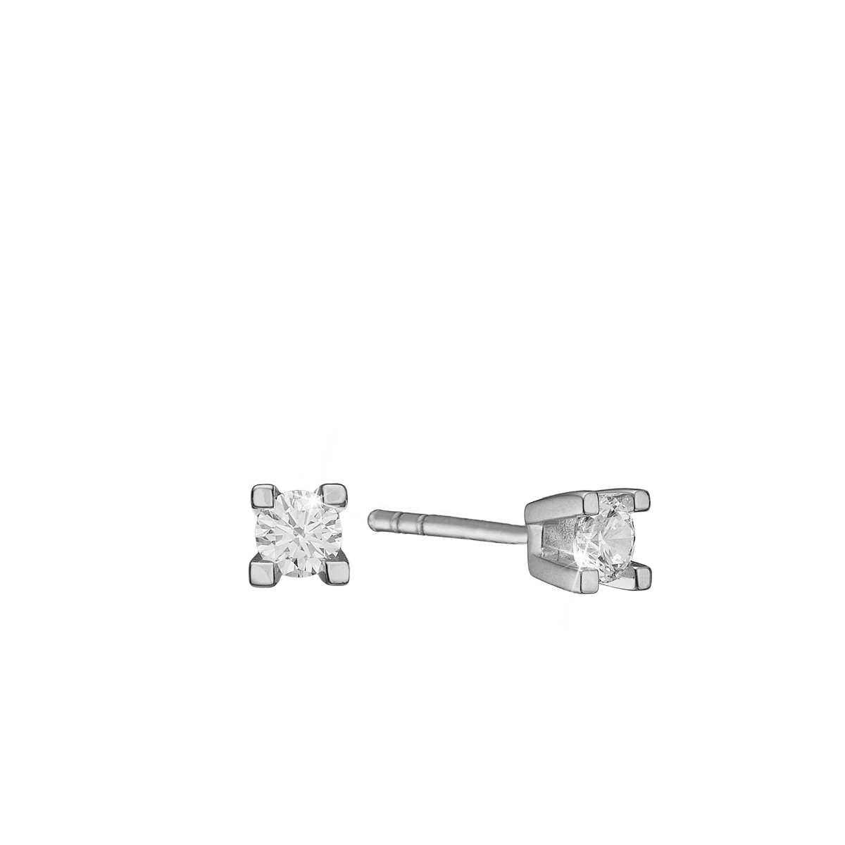 ETERNITY 14KT HV. ØRESTIK 2X0,10CT WSI 4 - Urma.dk