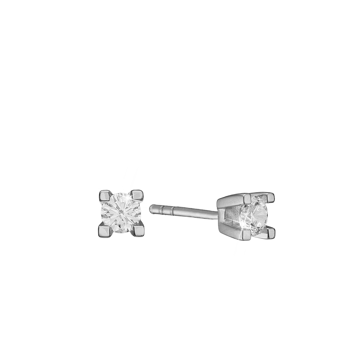 ETERNITY 14KT HV. ØRESTIK 2X0,20CT WSI 4 - Urma.dk