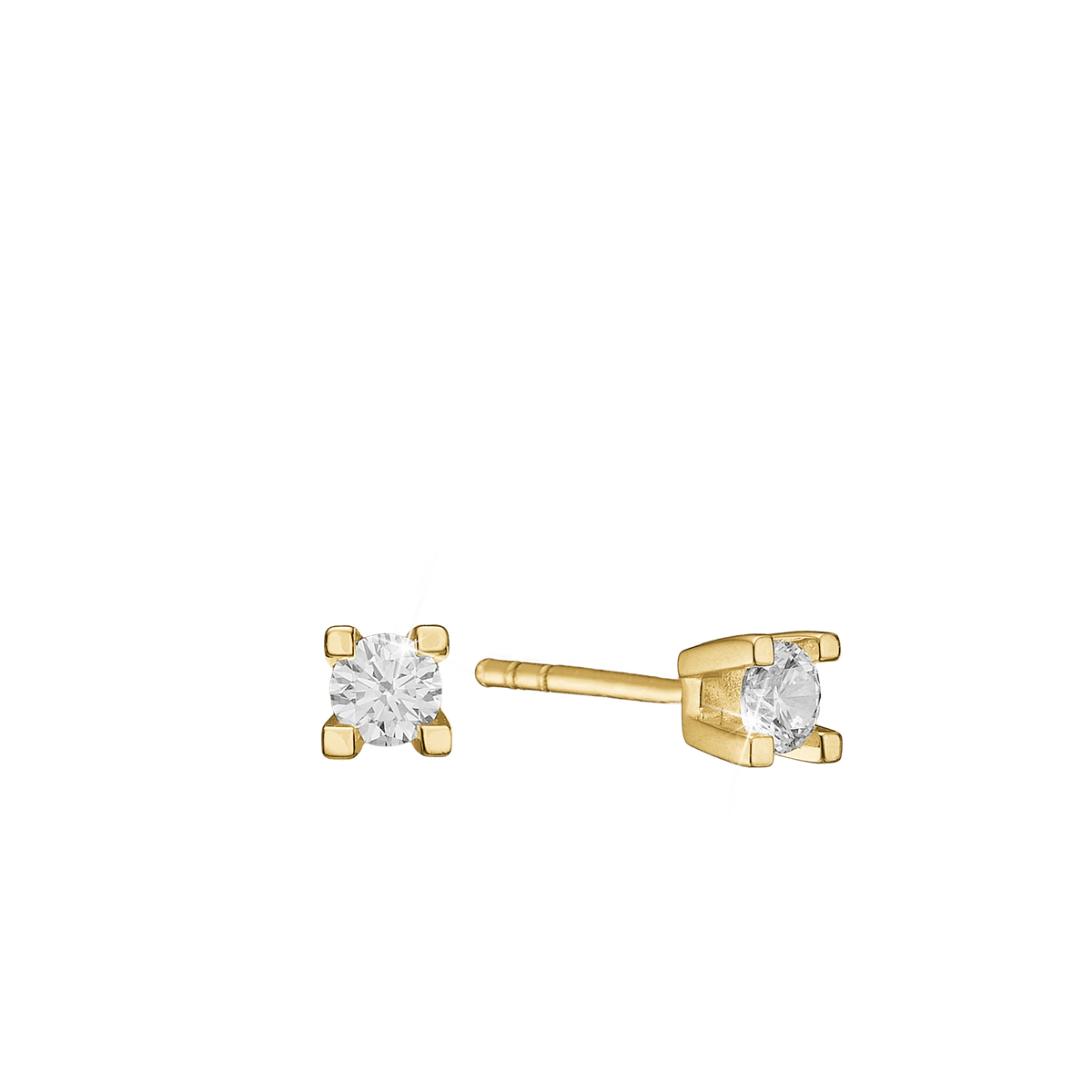 ETERNITY 14KT ØRESTIK 2X0,10CT WSI 4/GRA