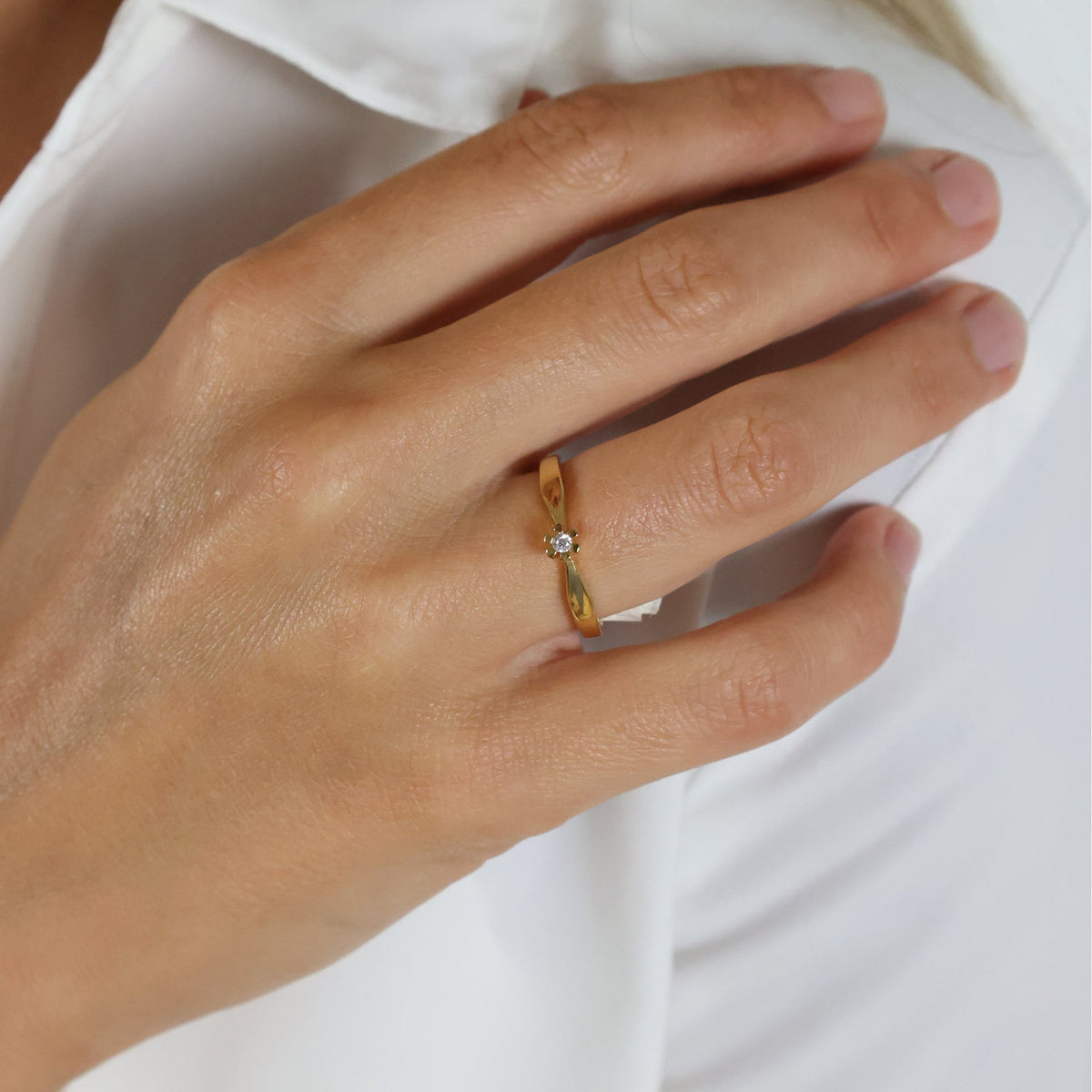 ETERNITY 8KT D.RING  1X0,03CT WSI
