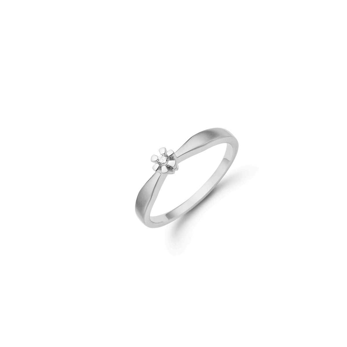 ETERNITY Sølv D.RING  1X0,03CT WSI