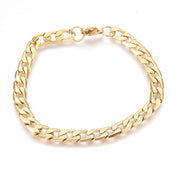 Armbånd, forgyldt rustfrit stål 22 cm